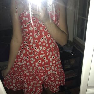 Princess Polly Orange flowers dress